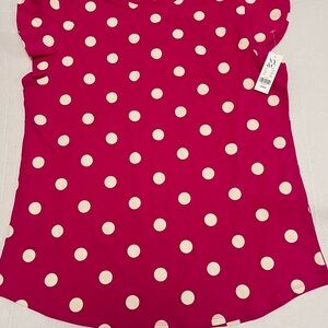 NY & C Pink Polka Dot Blouse